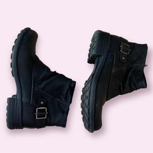 Earth Origins black Moto booties womens 10